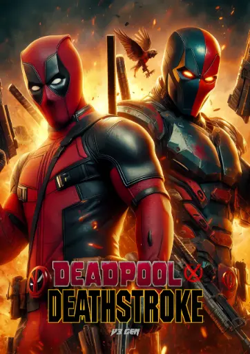 Deadpool X Deathstroke | Metal Poster