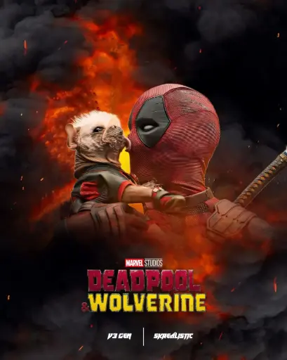 Deadpool X Dogpool | Metal Poster