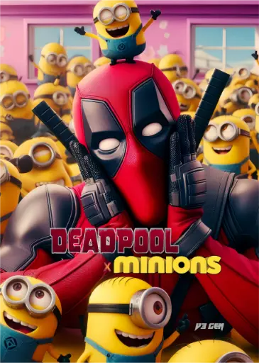 Deadpool X Minions | Metal Poster