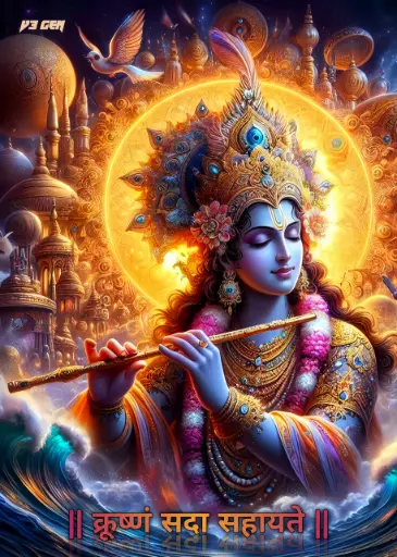 Lord Krishna | Metal Poster